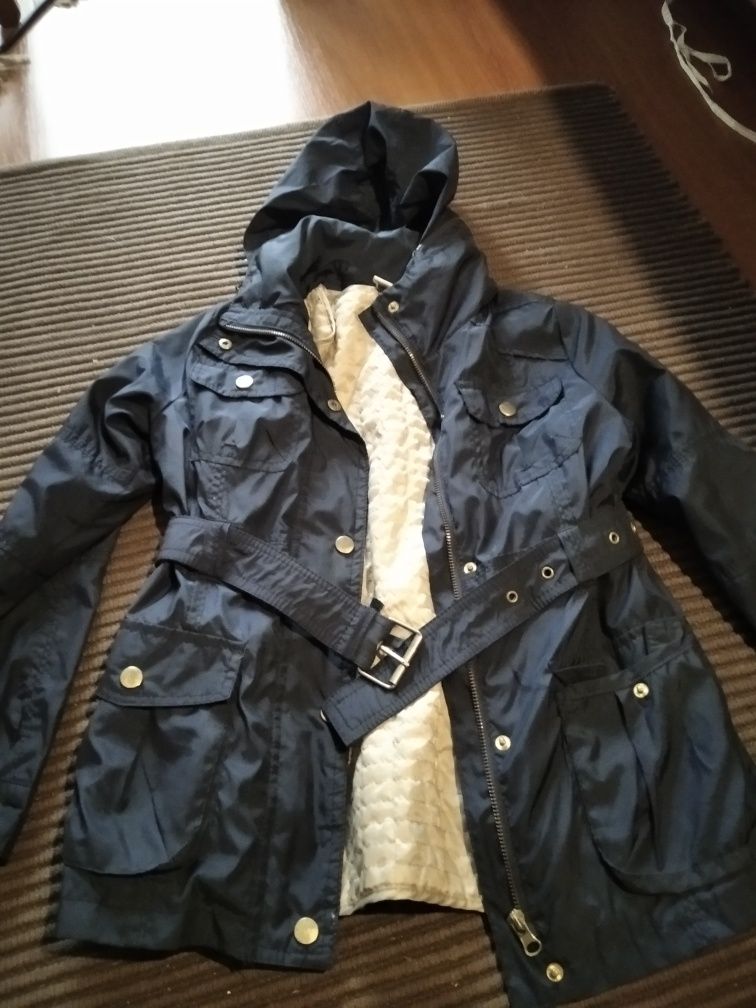 Parka azul da zara 7- 8 anos
