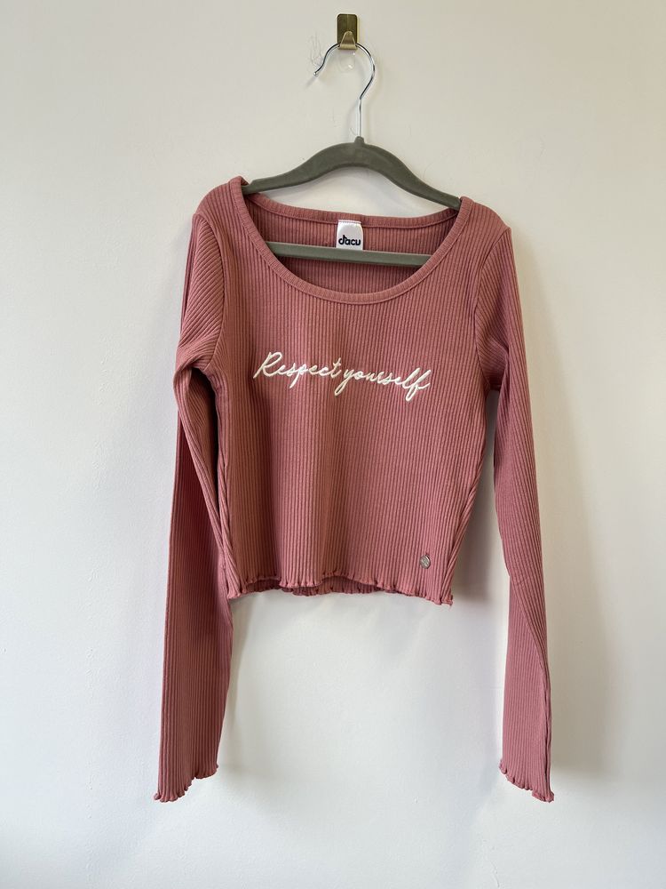 Dacu bluzka dziecięca crop róż r.14l (164)