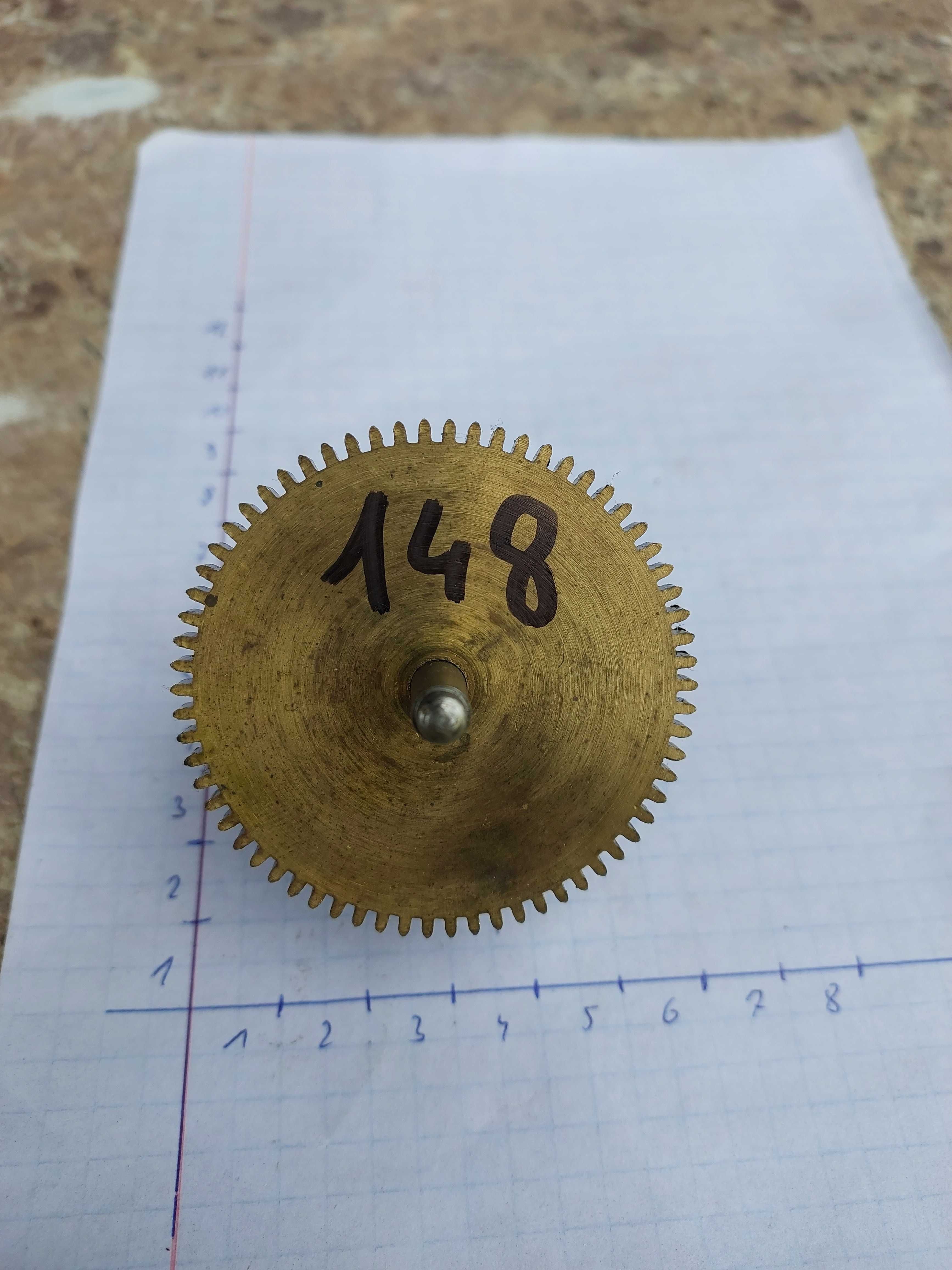 nr148 Bęben sprężyna starego zegara 54mm 66 zębów