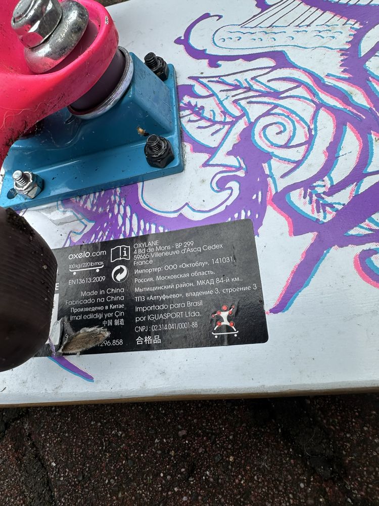 Deskorolka skateboard oxelo play 5 f-bone
