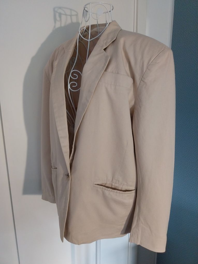 Blazer bege | Vintage | Fatta, Tamanho único, veste L/XL, bom estado