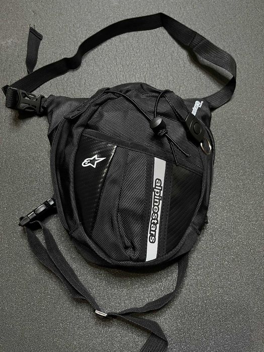 Сумка на ногу для мотоцикліста Alpinestars. Мото сумка на стегно