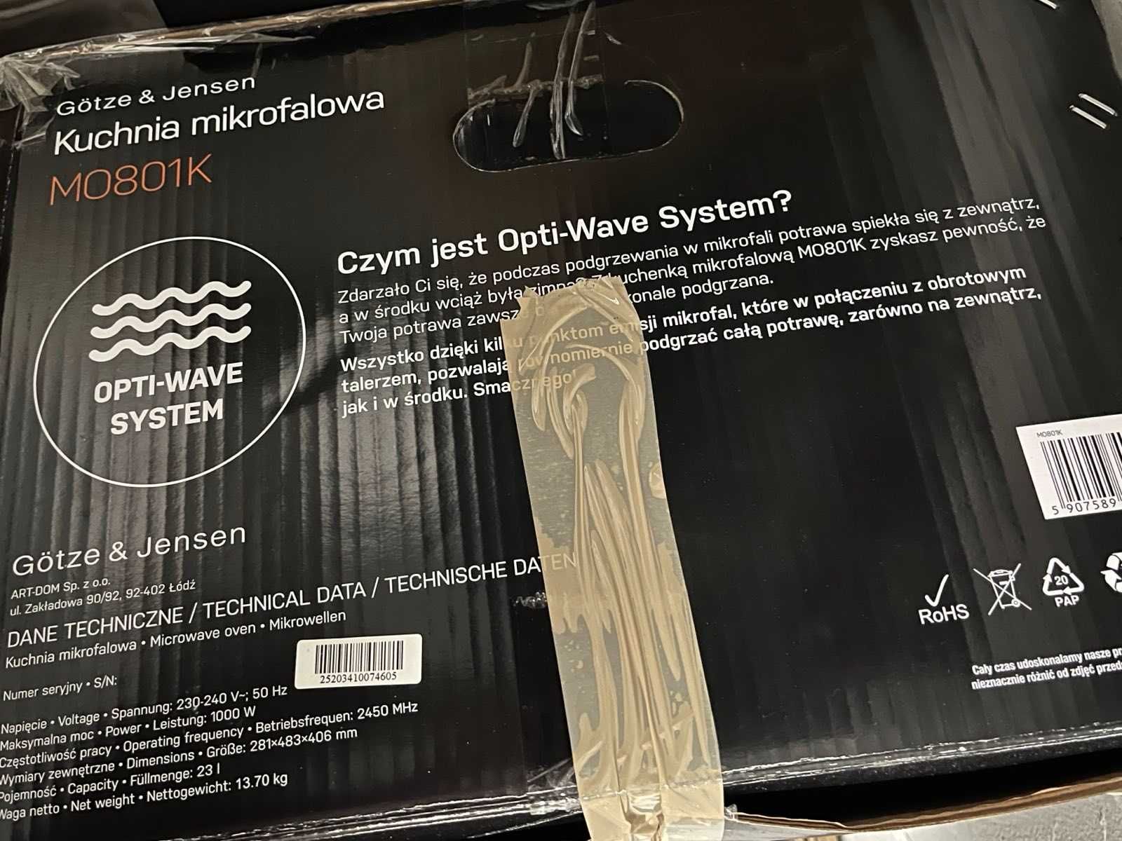 Mikrofala gotze&jensen m0801k kuchnia mikrofalowa nowa zapakowana