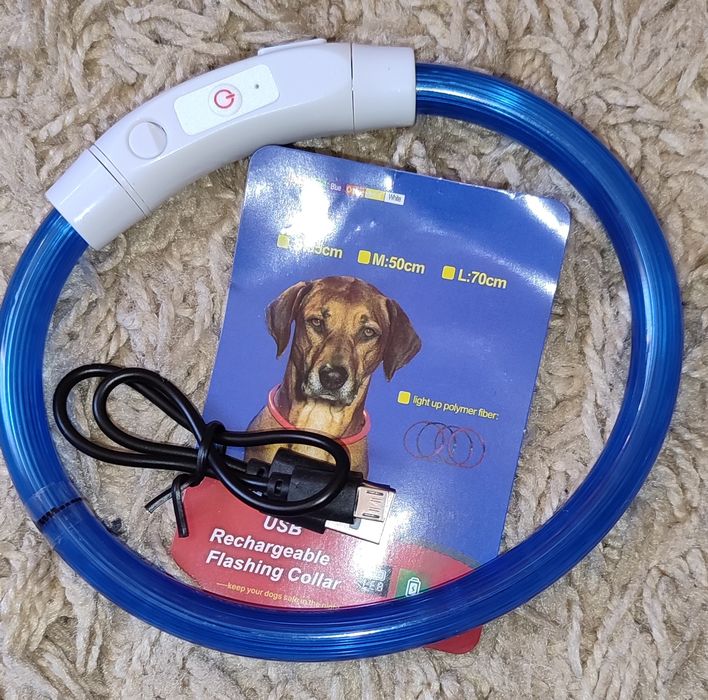 Шлейка .светящийся ошейник