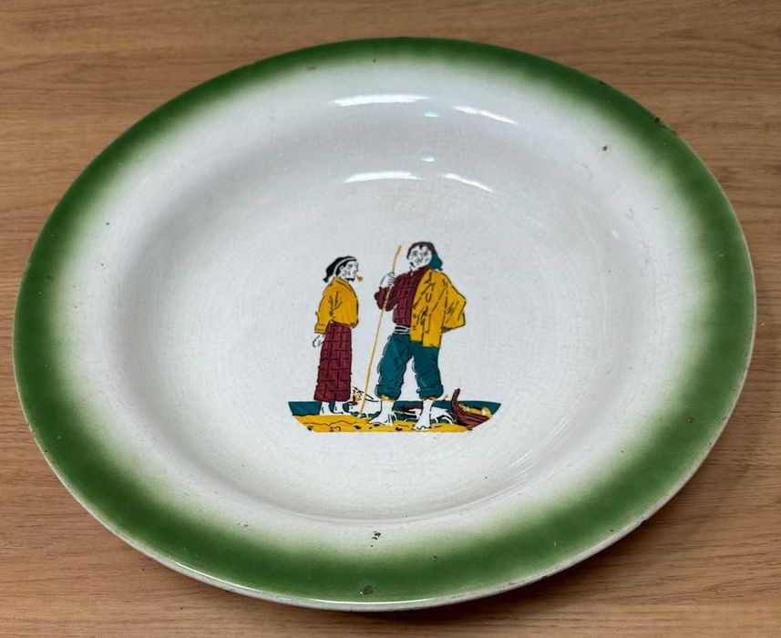 Prato centenario fabrica da Loiça de Sacavem, os pescadores