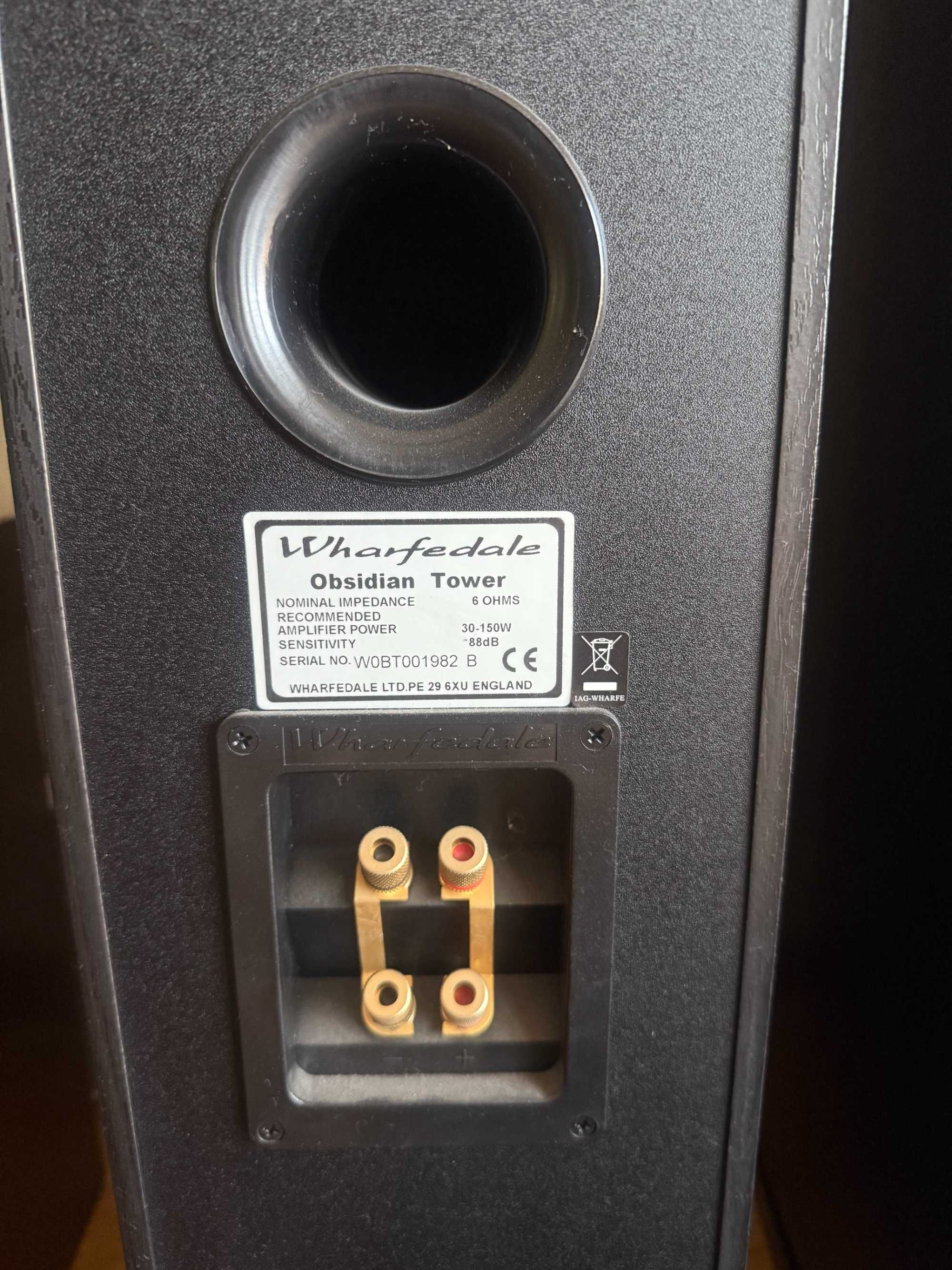 Amplituner Denon - zestaw kolumny Wharfedale Obsidian