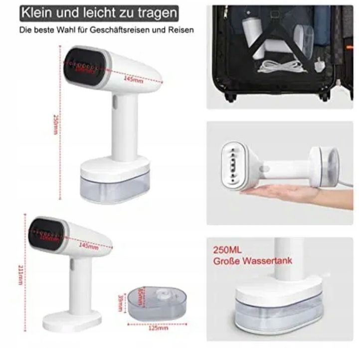 WANNYTON Prostownica parowa żelazko parowe podróżn