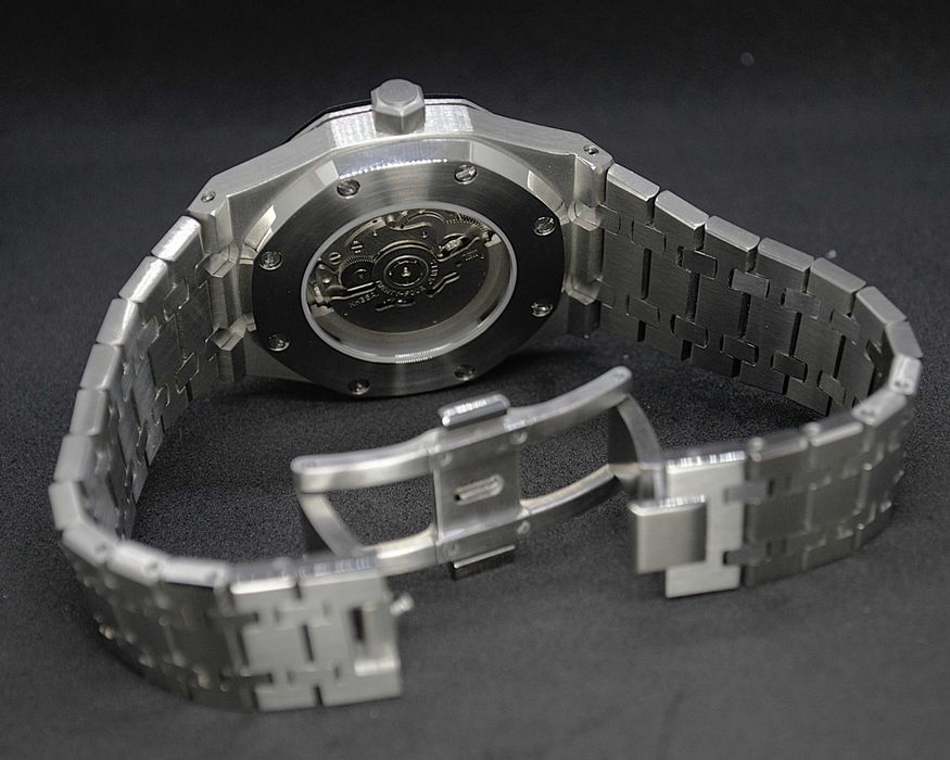 Zegarek Seiko Mod Royal Oak Ciemnoniebieska Granatowa tarcza