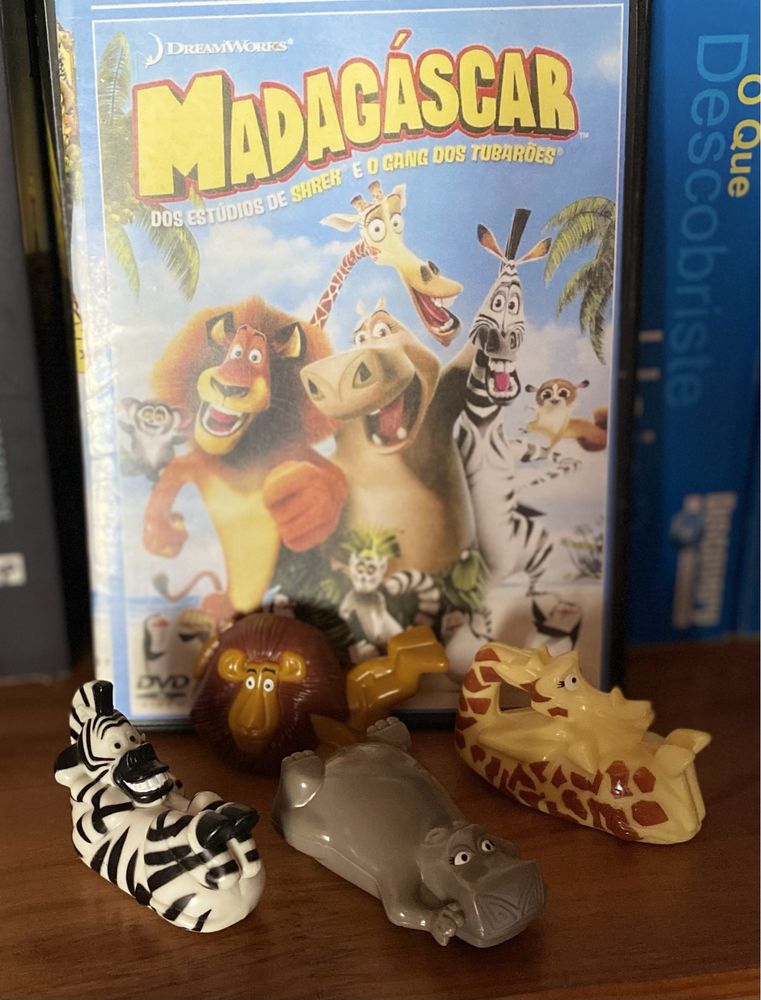 Brindes Mcdonads  com rodizios, coleção “Madagáscar”