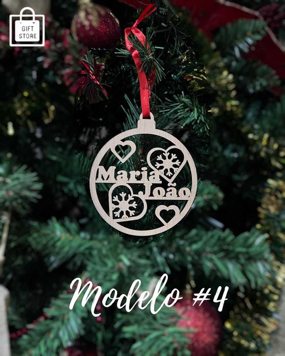 Enfeites de Natal personalizados com Nome