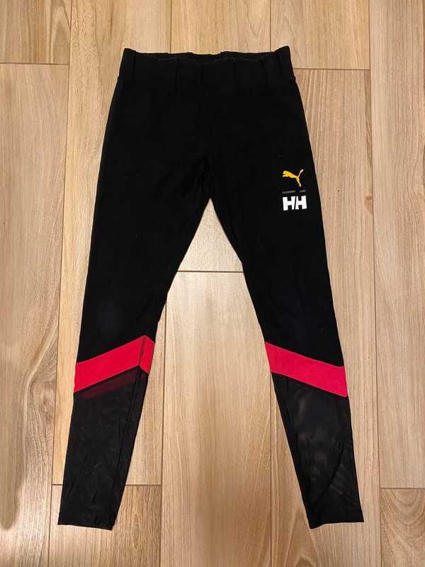 Damskie czarne leginsy sportowe Puma x Helly Hansen