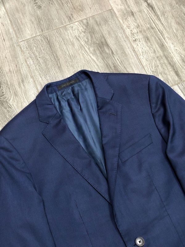 Hugo Boss Wełniana Marynarka Męska w Paski r. 48