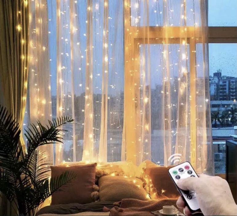 ТРЕНД! Гірлянда штора роса 3*2 та 3*3