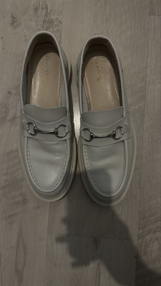 Молочні шкіряні мокасини gant jackmote (45)