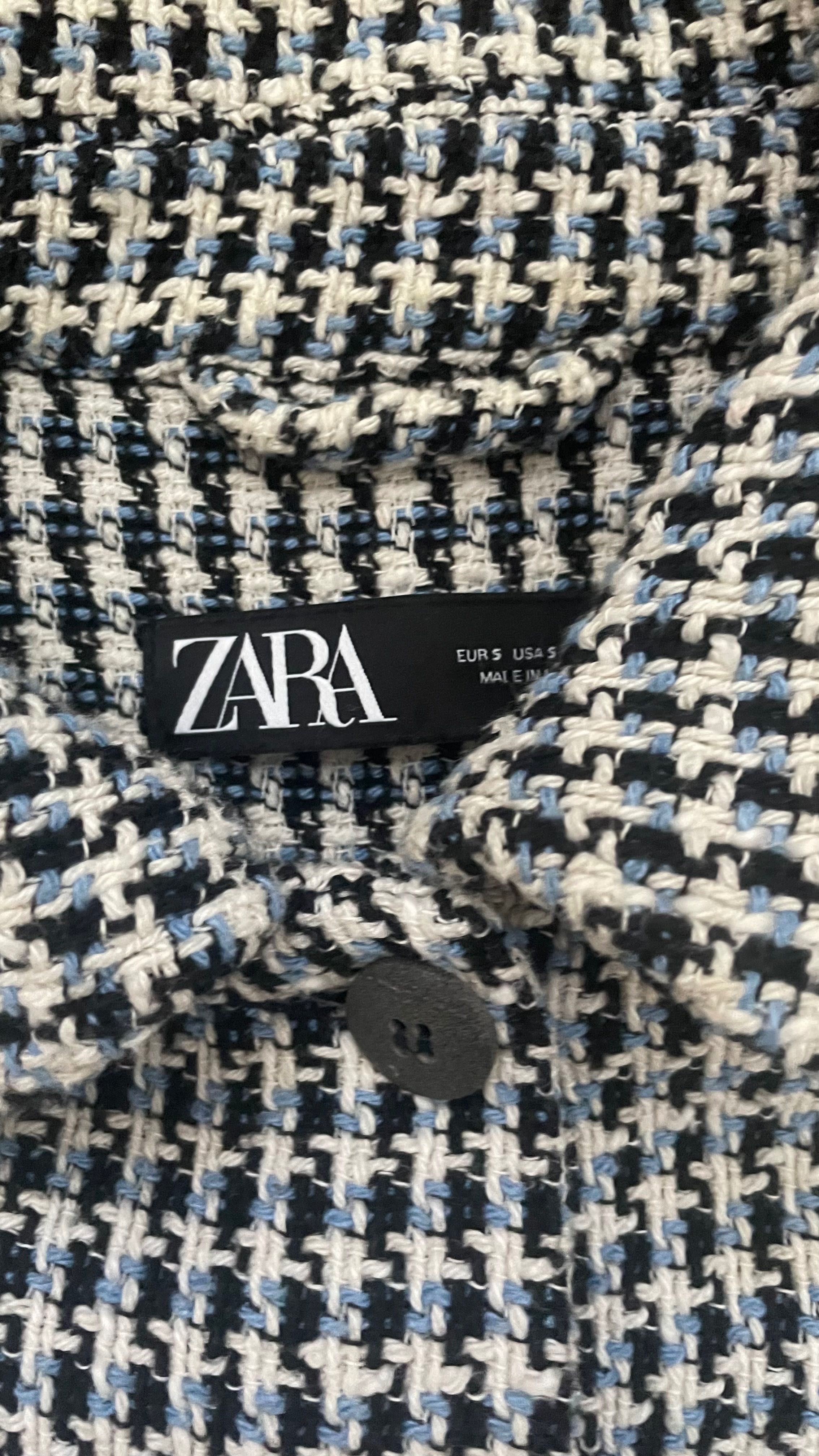 Твідова тепла сорочка Zara