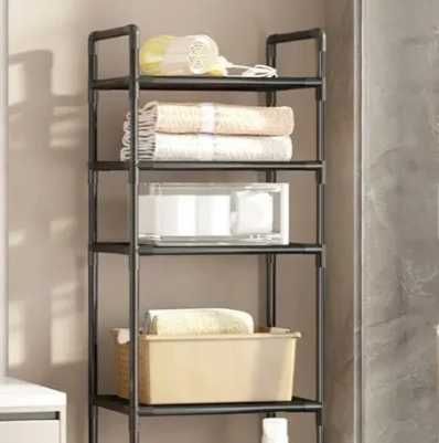 Полка напольная стеллаж вертикальный на колесиках