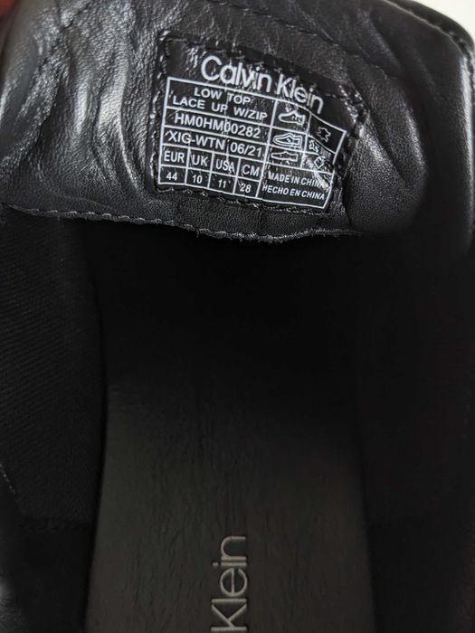 Męskie skórzane sneakersy Calvin Klein Low Top Lace Up, rozmiar 44