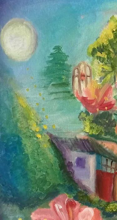 Quadro Pintura "Orientalis", Acrílico sobre a tela, 80x80 Arte 2022