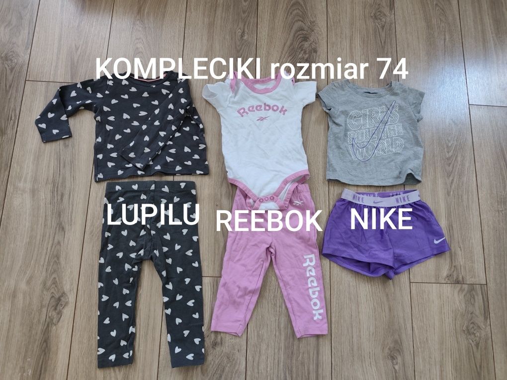 Paczka ubranek dla bliźniaczek rozmiar 74