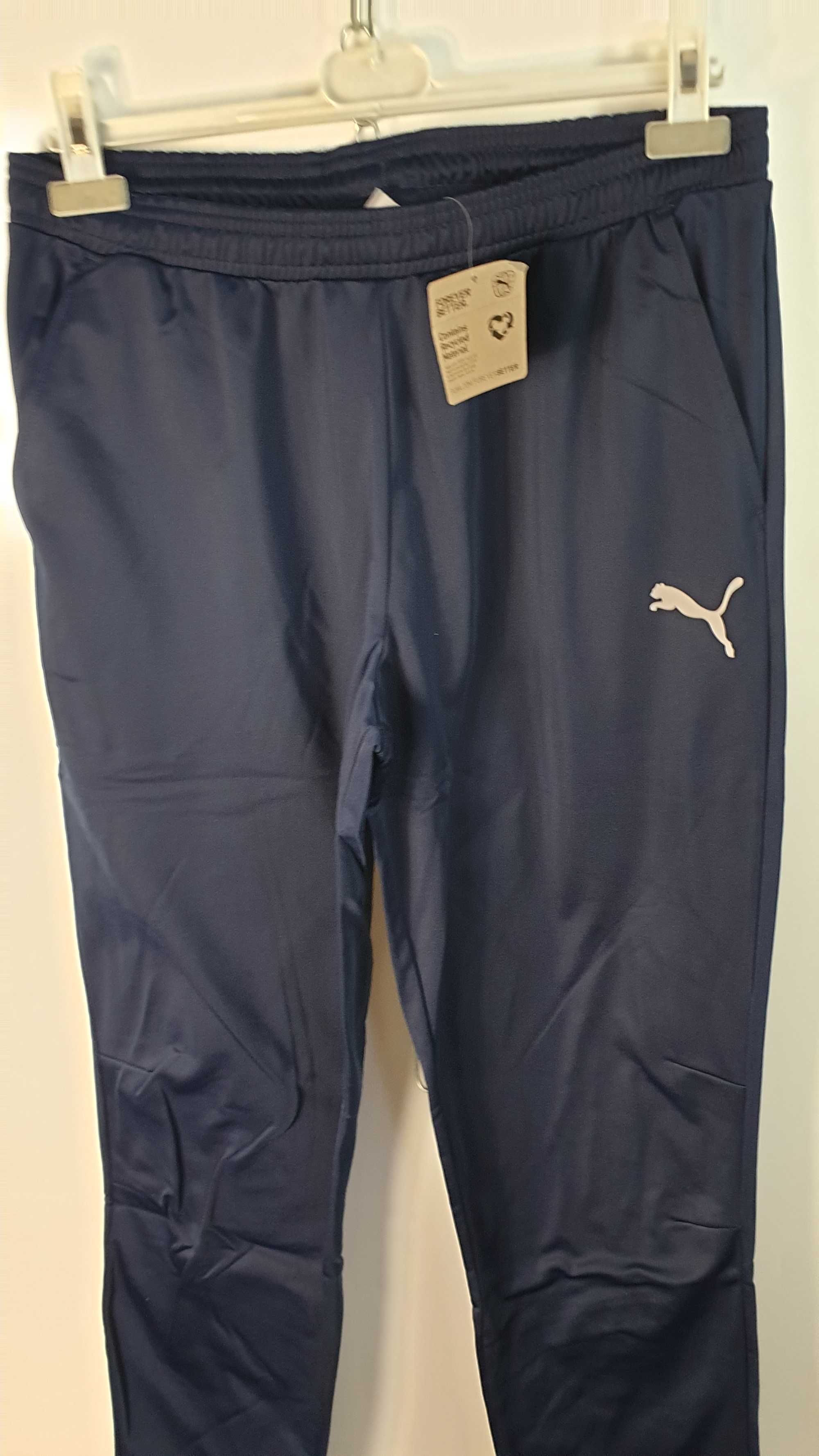 Puma spodnie dresowe męskie niebieski rozmiar L
