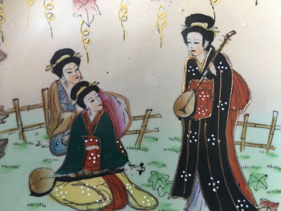 Prato japonês, Meiji cloisonné, Sec. XX