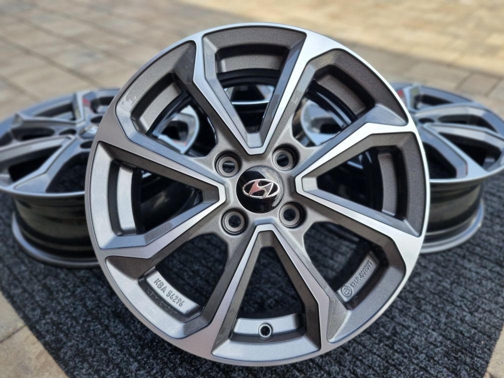 Hyundai 15 " Nowe Felgi alu 4x100 Bayon i10 alufelgi Gunmetal polished