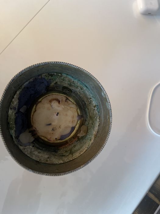 Мідний підсвічник для великої свічки