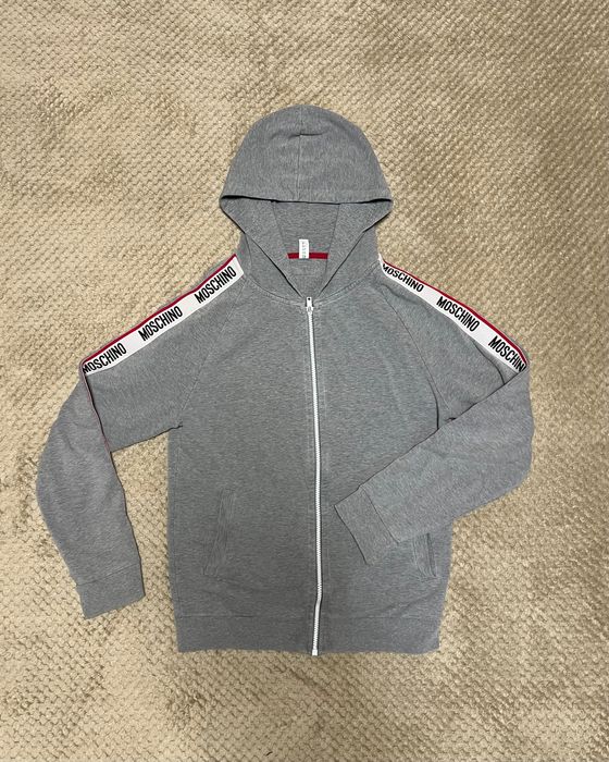 Сіре зіп-худі Moschino Underwear