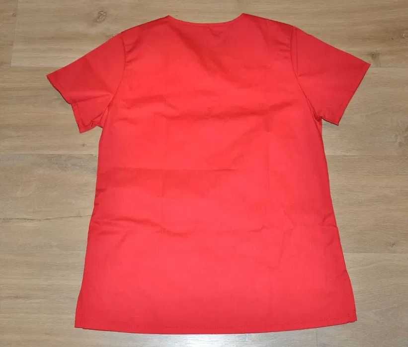 Nowa bluzka medyczna,uniform,mundurek XS-S czerwona,spodnie niebieskie