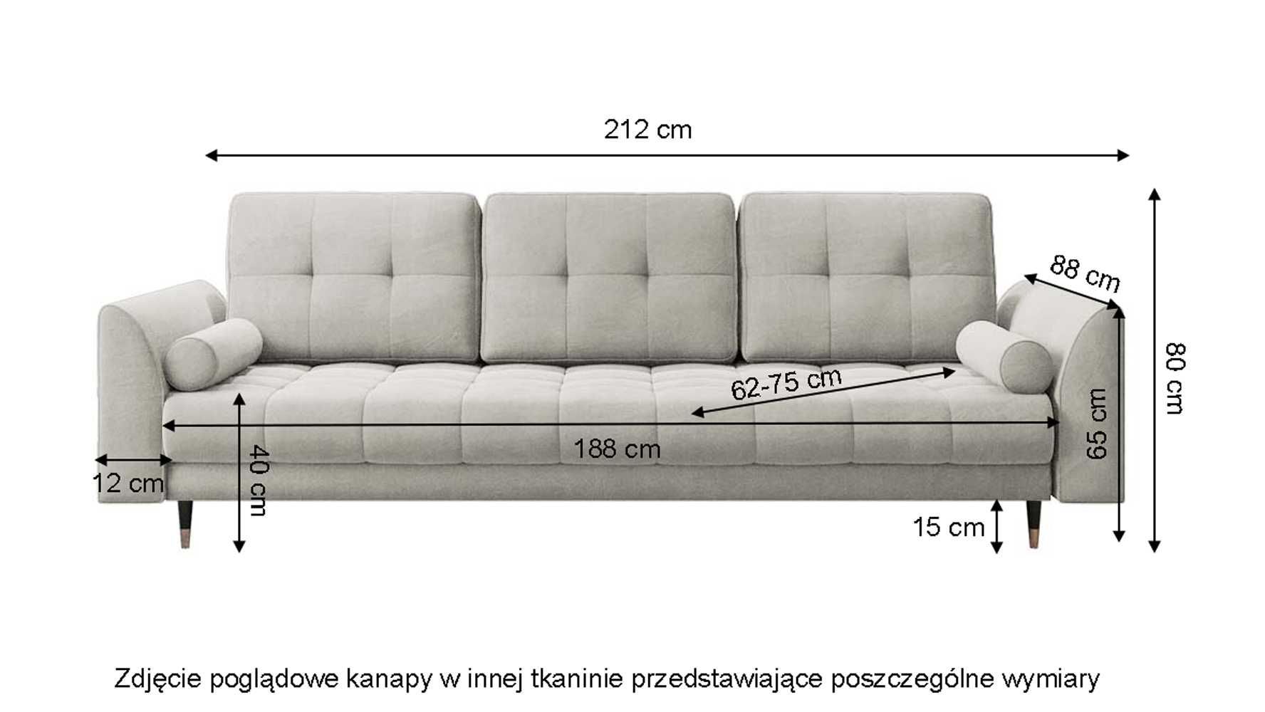 Candy – elegancka sofa z funkcją spania i pojemnikiem na pościel