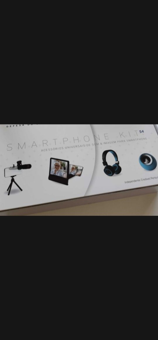 Kit p/smartphone novo headphone  coluna bluetooth tripé c/objetiva etc