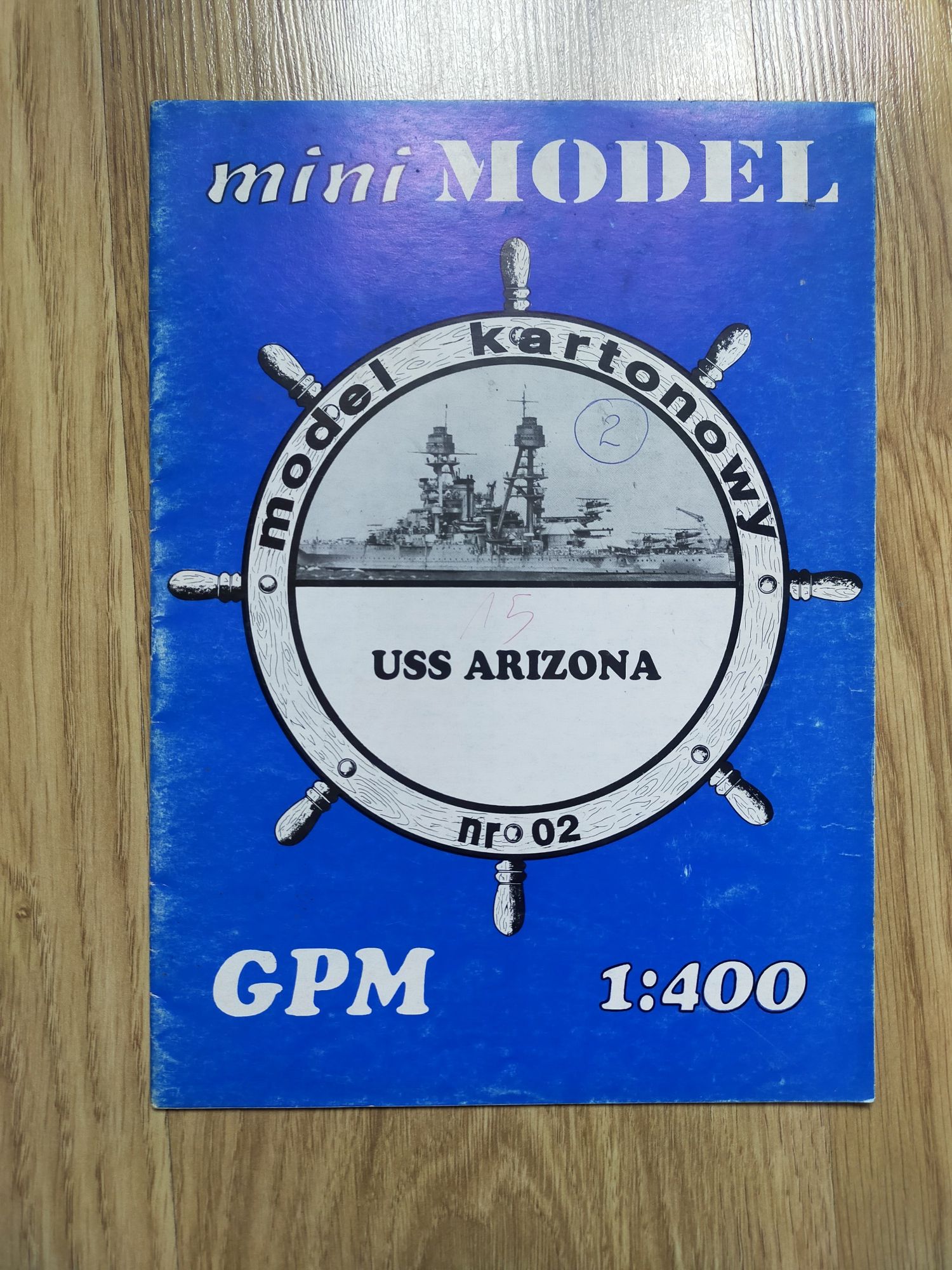 Model kartonowy mini model GPM USS ARIZONA 1:400