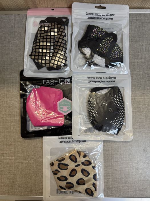 Маска захисна, багаторазова для обличча .