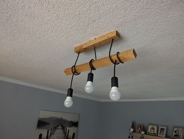 Żyrandol drewniany lampa z drewna w stylu loft możliwość konfiguracji