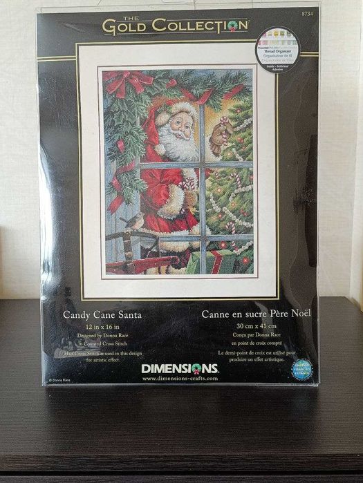 Набір для вишивання хрестиком Dimensions «Candy Cane Santa» 8734
