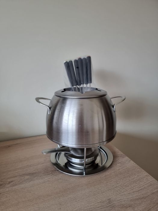 Conjunto / Serviço de Fondue em aço Inox - 6 pessoas - Novo