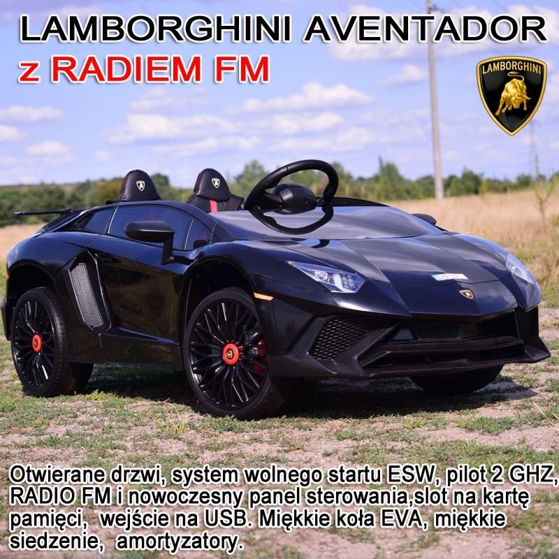 Lamborghini Aventador 12V z Miękkimi Kołami