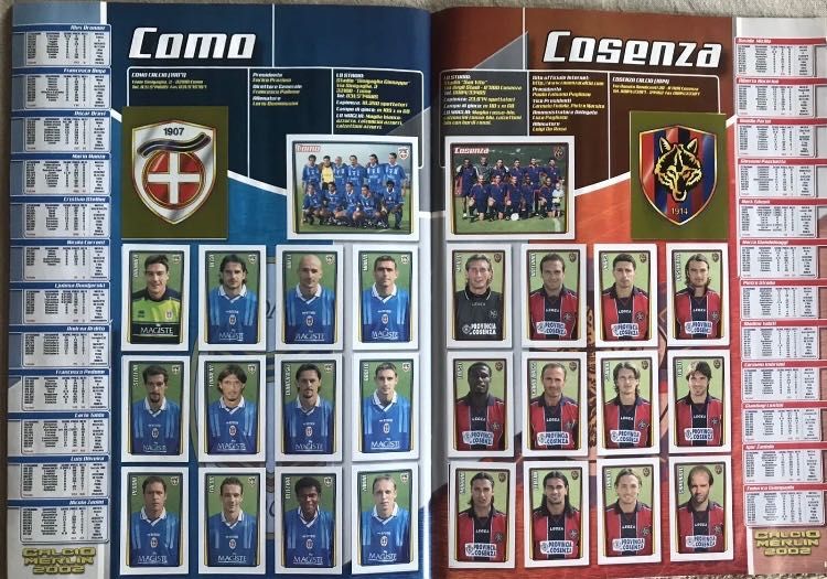 Calcio Merlin 2002 Autografata чемпионат Италии Calcio.Panini