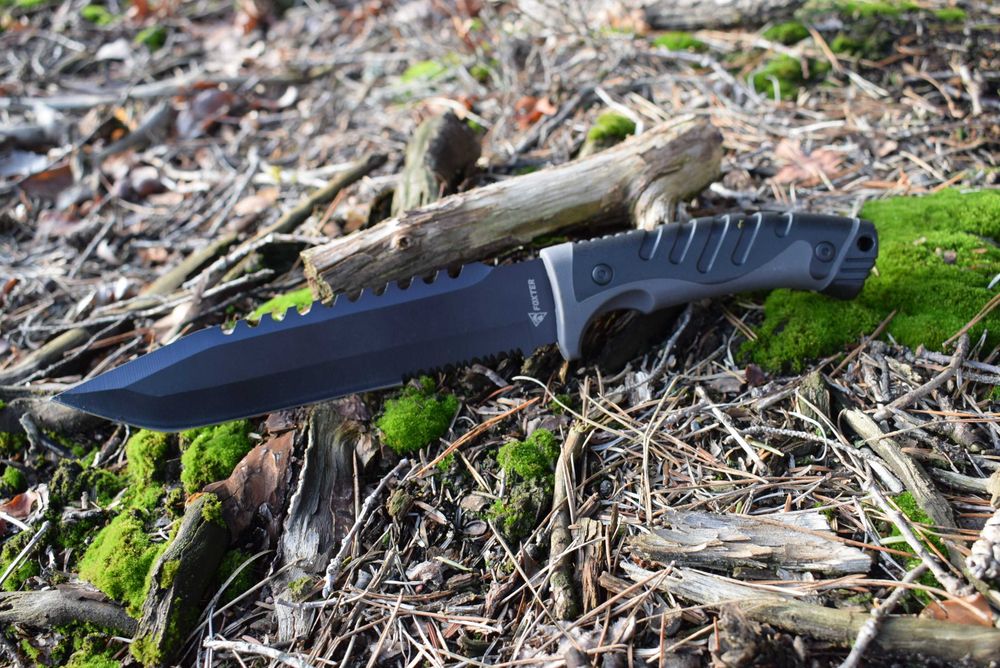 Nóż taktyczny WOJSKOWY DUŻY Finka bagnet SURVIVAL + kabura