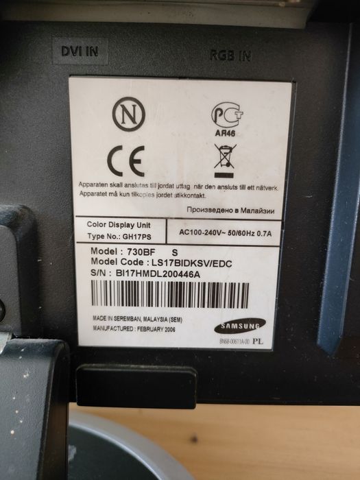 Monitor Samsung 730BF