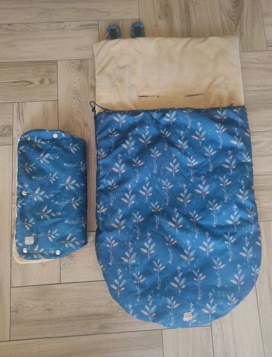 Cudny śpiworek do spacerówki + mufka