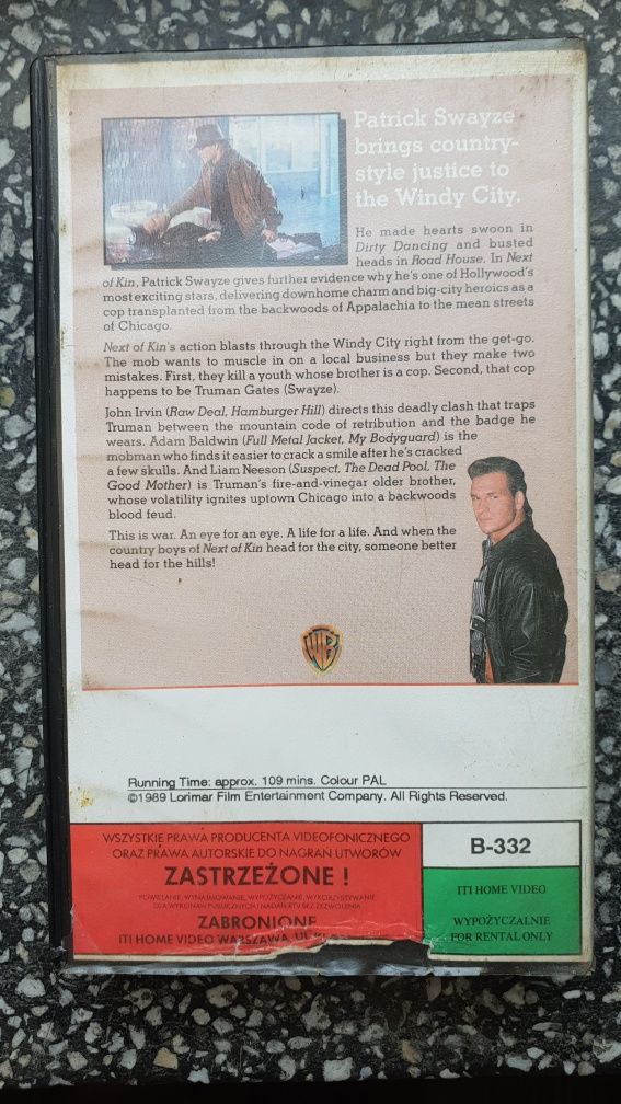 Prawo Krwi Patrick Swayze - Next Of Kin - Vhs Lektor PL