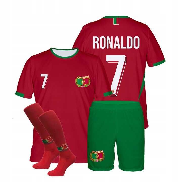 Strój / komplet piłkarski LEWANDOWSKI rozm. 152 + RONALDO  rozm. 134