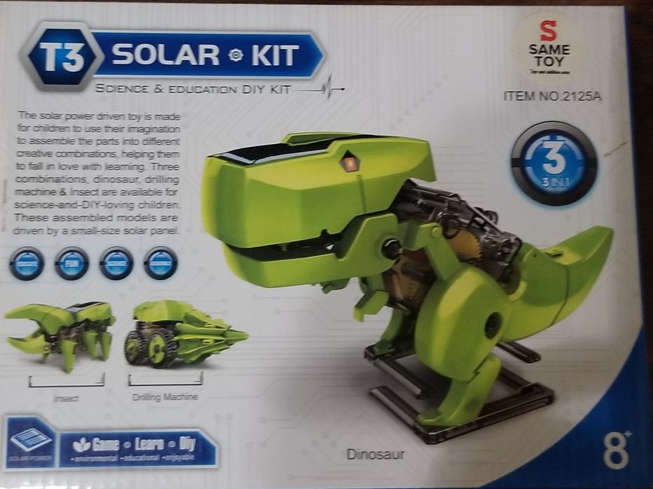 Конструктор Діноробот на сонячній батарейці 3в1