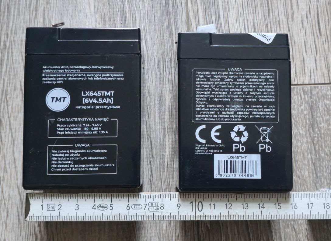 Akumulator 6V LX645TMT 2 sztuki