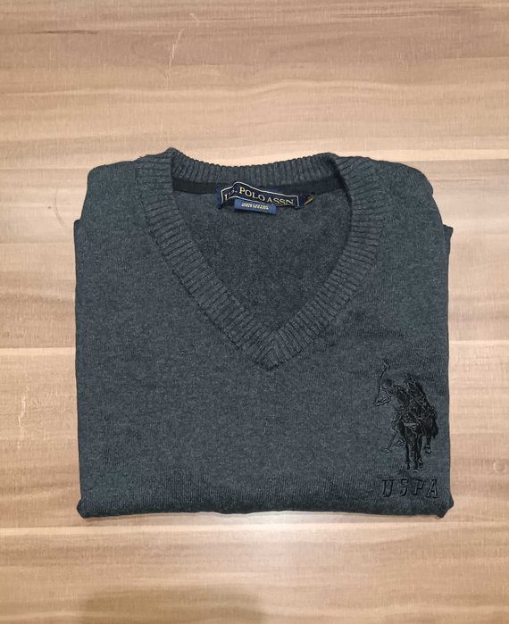 Bezrękawnik swetrowy męski U.S. Polo M bawełniany czarny