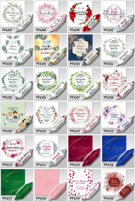 KRÓWKI personalizowane w woreczku wesele rocznica ślub