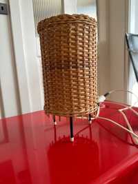 Lampka bakelitowa rattan lata 50