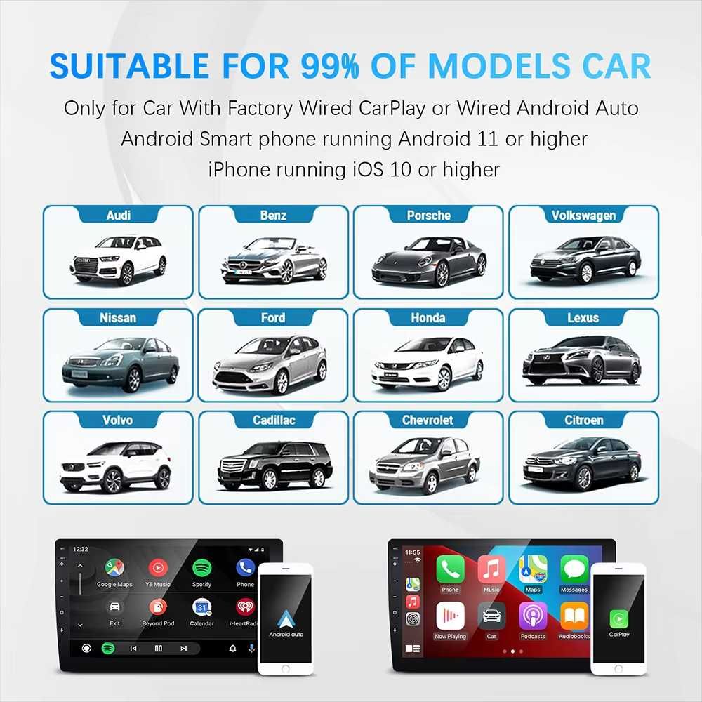 Адаптер безпровідний для [CarPlay] та [AndroidAuto] Wireless Dongle