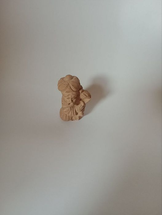 Нецкэ "Старик с бандурой" Глина.СССР.4,5 см.